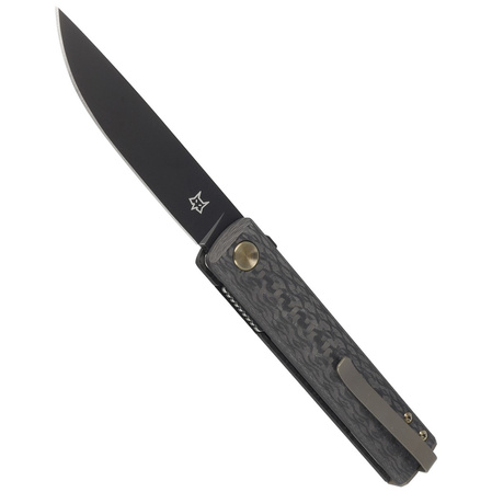 Nóż składany Fox Chnops 3K Carbon Fiber, Black PVD M390 by Riccardo Gobbato (FX-543 CFBR)