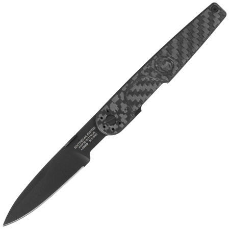 Nóż składany Extrema Ratio LKU01 Tenebra Carbon Fiber, Black DLC M390 by Danilo Rossi (04.1000.0243/M3/DLC-CC-BK)