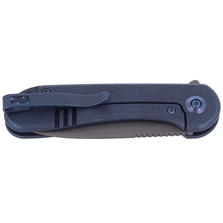 WE Knife Elementum Blue Titanium, Gray Stonewashed CPM-20CV (WE18062X-2)