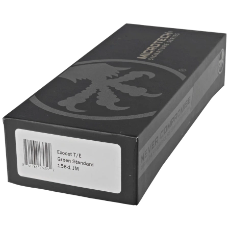 Nóż automatyczny OTF Microtech Exocet T/E Jedi Master Black Aluminium, Green M390 by Tony Marfione (158-1JM)