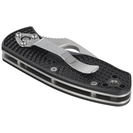 Nóż składany Spyderco Ambitious Black FRN, Plain 8Cr13MoV (C148PBK)