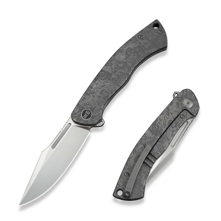 WeKnife Essential Knight Etched Gray Titanium, Satin M390 by Jason Knight (WE24003-3)