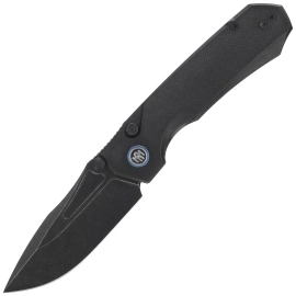Remette Rhino Knife Black G10, Black Stonewashed Titanium D2 (RNDG1)