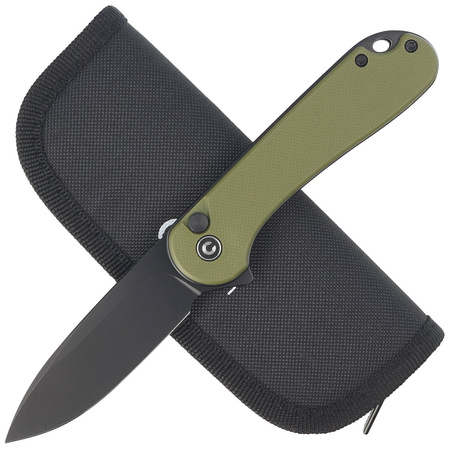 Civivi Button Lock Elementum II Knife OD Green G10, Black Stonewashed Nitro-V (C18062P-3)