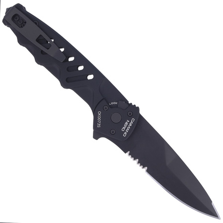 Nóż automatyczny Extrema Ratio Caimano Nero Black Aluminium, Black MIL-C N690 (04.1000.0169/BLK)