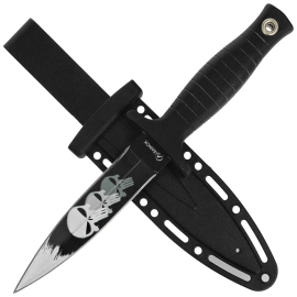 Martinez Albainox 3D Skull Boot Knife Black ABS, Black 3Cr13Mov (32617)