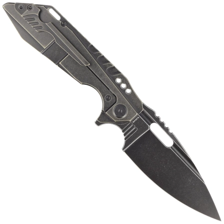 Bestech Knife Shodan Black Titanium, Black Stonewashed CPM S35VN by Todd Knife and Tool (BT1910B)