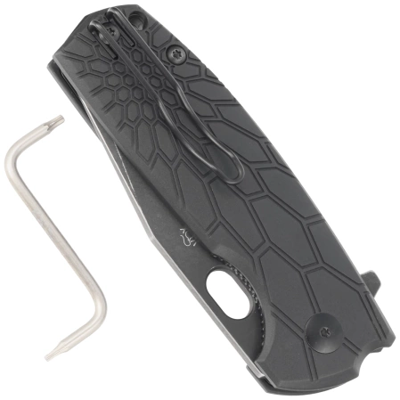 FOX Core Tanto Black FRN, Black Top Shield N690Co by Jesper Voxnæs (FX-612 BB)