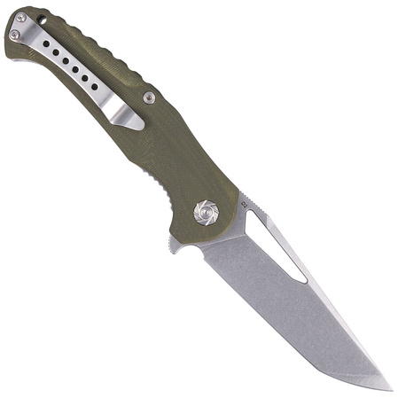 Kubey Knife Dugu, Green G10, Stonewashed (KU210B-1)