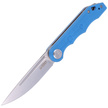 Kubey Knife Mizo, Blue G10, Satin 14C28N by Tiguass (KU2101B)