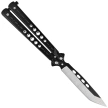 Third Decor Habitat Balisong Black Stainless Steel, Two-Tone 420 Butterfly Knife (K2098)