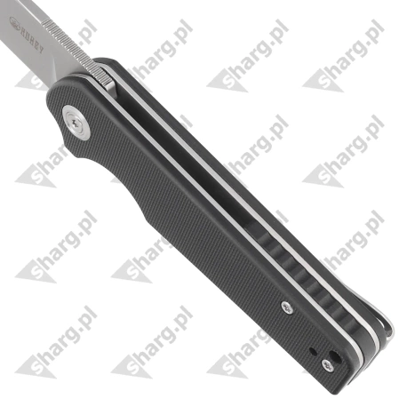 Nóż Kubey Knife Wolverine, Black G10, Sand Blasted D2 (KU233A)