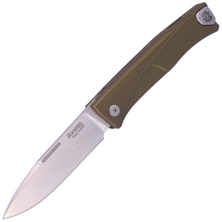 LionSteel Thrill Knife Green Aluminum, Satin M390 by Molletta (TL A GS)
