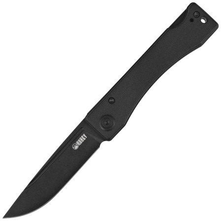 Kubey Akino Knife Black G10, Blackwashed 14C28N by Tiguass (KU2102D)