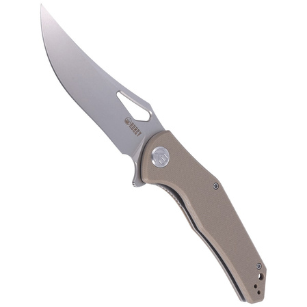 Kubey Knife Phemius Tan G10, Bead Blasted D2 (KU149B)