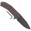 Nóż składany LionSteel KUR Brown G10, Black Stonewashed Sleipner by Molletta (KUR BBR)
