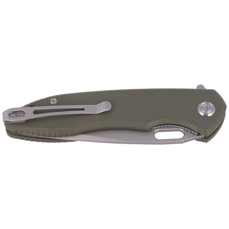 Nóż składany Kubey Darknesss Green G10, Bead Blasted D2 (KU003B)