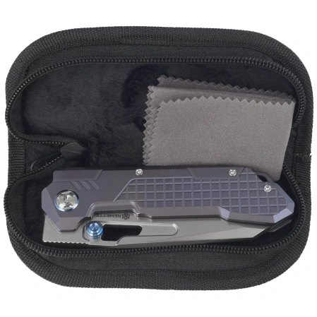 Remette RT-Cool Leopard Knife Grilled Blue Titanium, Pearlescent M390 (RTKS-L)