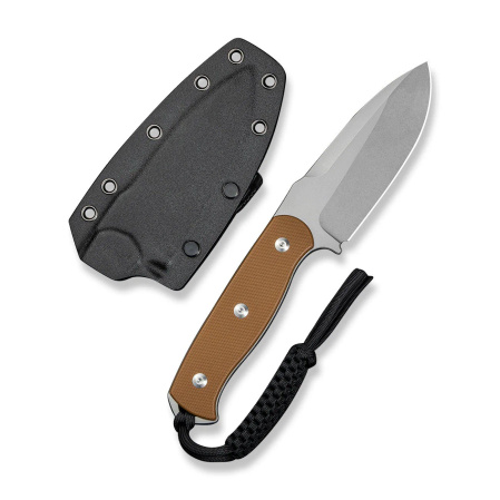 Sencut Toxodon Knife Brown G10, Stonewashed 9Cr18MoV (S24036-3)