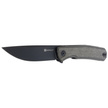 Nóż składany Sencut Scitus Dark Green Canvas Micarta, Black Stonewashed D2 by Ostap Hel (S21042-3)