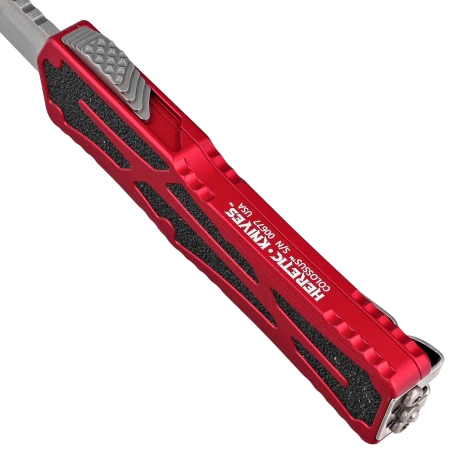 Heretic Knife Colossus RE Red Aluminium, Stonewashed MagnaCut by Tony Marfione Jr.