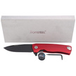 LionSteel ROK Knife Red Aluminum, Black M390 by Molletta (ROK A RB)