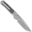 Remette Aurora Knife Gray Titanium/Carbon Fiber, Manual Fine Grinding Satin Surface/Pearlescent Surface M390 (AURA-D)
