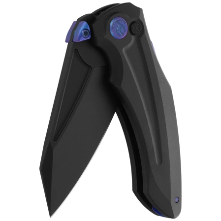 Kubey Sumo Knife Black Titanium, Blackwashed CPM 20CV by Jake Hoback (KB400E)