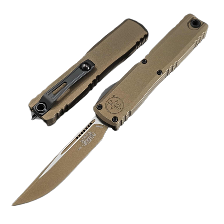 Microtech Ultratech Gen III ZBP S/E OTF Knife Burnt Bronze Cerakote Aluminum, Burnt Bronze Cerakote M390MK by Tony Marfione (1121-1UB-C19Z4)
