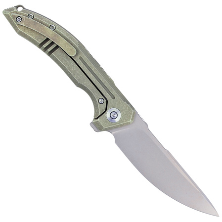 Nóż WE Knife Quixotic Green Titanium, Silver Bead Blasted CPM 20CV (WE21016-4)