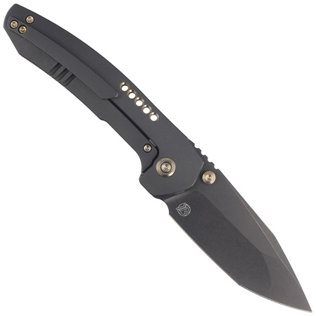 Nóż składany WE Knife Trogon Black Titanium, Black Stonewashed CPM 20CV by Brian Brown (WE22002B-2)