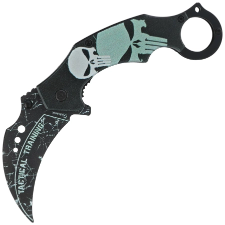 Martinez Albainox Training Karambit 3D Skull Black ABS, Blunt 3Cr13MoV (18713-A)