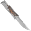 Nóż grawitacyjny Reate EXO-M OTF Gravity Drop Point Bead Blasted Titanium/Damascus Orange-Black G10, Satin Elmax