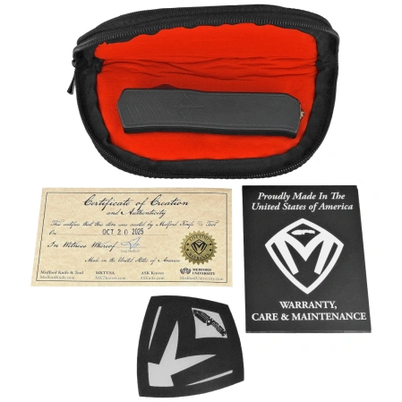 Nóż automatyczny OTF Medford MERC-1 D/E Blue Aluminium, Bronze Clip, Tumbled S45VN by Greg Medford (MK2134TG-44AU-Q2C1-B1)