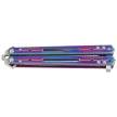 Nóż motylkowy Third Decor Habitat Balisong Rainbow Titanium Stainless Steel, Satin 420 (K2920W)