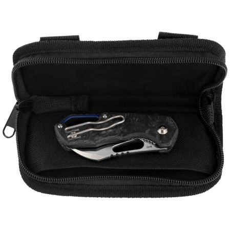 MKM Isonzo Hawkbill Knife Marble Carbon Fiber, Satin M390 by Jesper Voxnæs (MK FX03M-1CM)