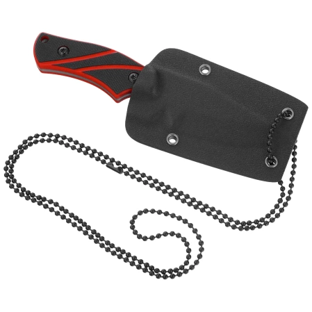 Nóż na szyję K25 Black/Red G10, Titanium 7Cr17Mov (32691)