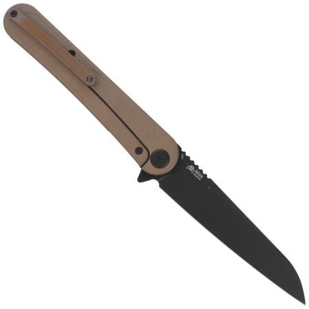 Nóż składany Kubey Dandy Gold Titanium, Blackwashed CPM S90V by Maksym Tkachuk (KB247E)
