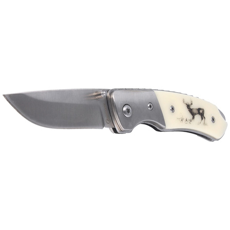 Nóż składany Martinez Albainox DeLuxe Deer White ABS, Satin Finish (19770)