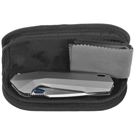 Nóż składany Remette RT-WK1-E Gray Titanium, Hand Grinding Satin M390