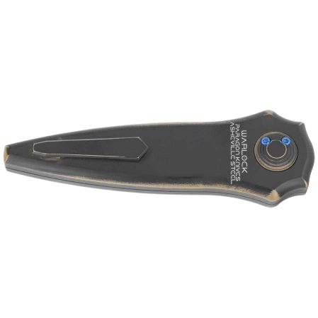 Nóż grawitacyjny Paragon Warlock-X Smooth Black Aluminium, Black Cerakote CPM S35VN (WLOCX-DUNE-THEME)