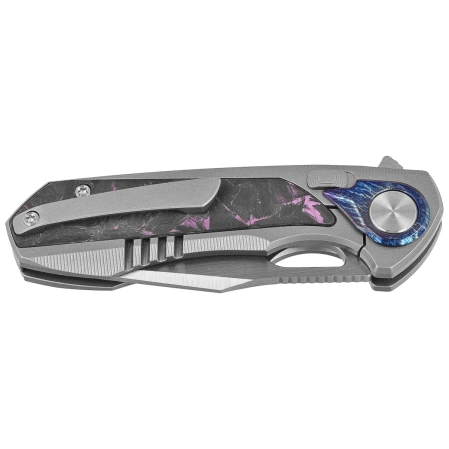 Nóż składany Remette RT-Saker Falcon Gray Titanium/Carbon Fiber, Satin S45VN (ASTP-3)