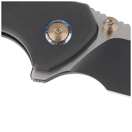 Nóż składany WE Knife Ziffius LE No 141/310 Black Titanium/Flamed, Black Stonewashed/Satin CPM 20CV (WE22024D-1)