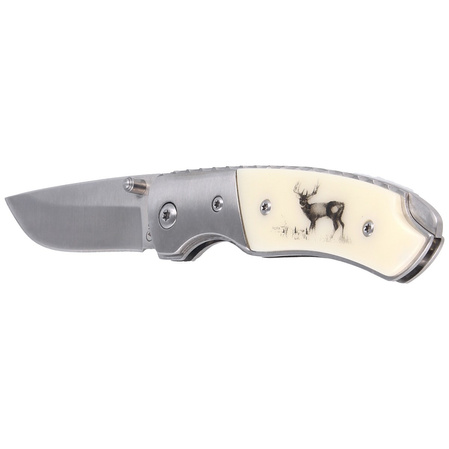 Nóż składany Martinez Albainox DeLuxe Deer White ABS, Satin Finish (19770)