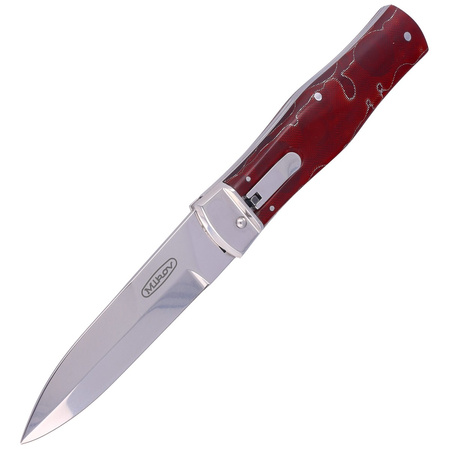 Nóż sprężynowy Mikov Predator Red Raffir, Mirror N690 (241-BRa-1/KP Red)
