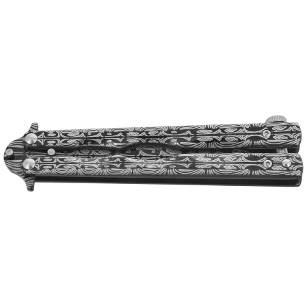 Martinez Albainox Rainblack Balisong Knife Printed Steel, Printed 3Cr13Mov (02281)