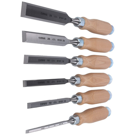 Narex Profi chisel set with side chamfer 6, 10, 12, 16, 20, 26 (853055)