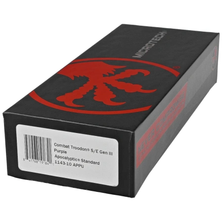 Microtech Combat Troodon Gen III S/E Purple Aluminum, Apocalyptic M390MK by Tony Marfione (1143-10APPU)