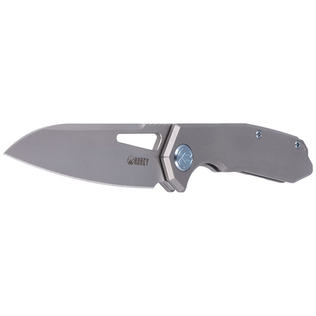 Kubey Vagrant Knife Gray Titanium, Sandblasted CPM S30V by Maksim Tkachuk (KB284A)