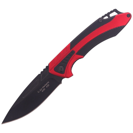 Nóż Herbertz Solingen Black / Red Aluminium, Black Blade (576812)